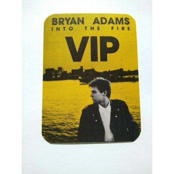 Bryan Adams Into The Fire VIP Backstage Rock Concert Pass Vintage UNUSED - Picture 3 of 3